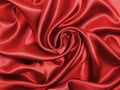 Smooth elegant red silk or satin luxury cloth texture as abstract background. Luxurious valentines day background design Royalty Free Stock Photo