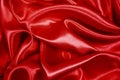 Smooth elegant red silk or satin texture can use as abstract background, fabric Royalty Free Stock Photo