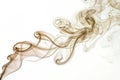 Elegant smoke flow on white background Royalty Free Stock Photo