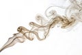 Elegant smoke flow on white background Royalty Free Stock Photo
