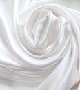 Smooth elegant white silk as wedding background Royalty Free Stock Photo