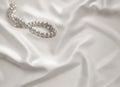 Smooth elegant white silk background Royalty Free Stock Photo