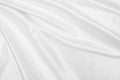 Smooth elegant white silk or satin luxury cloth texture as wedding background. Luxurious background design Royalty Free Stock Photo