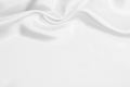 Smooth elegant white silk or satin luxury cloth texture as wedding background. Luxurious background design Royalty Free Stock Photo