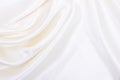 Smooth elegant white silk or satin luxury cloth texture as wedding background. Luxurious background design Royalty Free Stock Photo