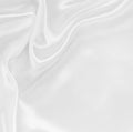 Smooth elegant white silk or satin texture as wedding background Royalty Free Stock Photo