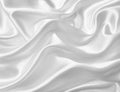 Smooth elegant white silk or satin texture as wedding background Royalty Free Stock Photo