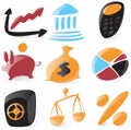 Smooth finance icons Royalty Free Stock Photo