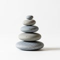 Each stone decreases in size from bottom to top creating a balance Royalty Free Stock Photo