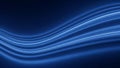 Smooth flowing blue light streaks creating a dynamic wave pattern against a dark background Royalty Free Stock Photo