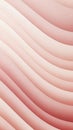 Smooth flowing curved lines in soft pastel pink and white creating a gentle undulating wave-like abstract background with subtle Royalty Free Stock Photo
