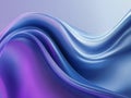 Smooth flowing metallic waves in shades of blue and purple creating an elegant and dynamic abstract background with glossy Royalty Free Stock Photo