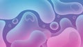 Smooth flowing organic shapes in a gradient of blue and pink Royalty Free Stock Photo