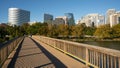 The smooth flowing Potomac River reflects the buildings of Alexandria Virginia Royalty Free Stock Photo