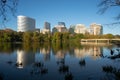 Downtown Alexandria Virginia Buildings Reflected in the Potomac River Royalty Free Stock Photo