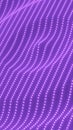 Smooth flowing rows of glowing purple dots forming soft wave patterns in a futuristic abstract grid Royalty Free Stock Photo