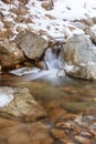 Silky Smooth Clean Water In A Small Stream In The Wilderness Royalty Free Stock Photo