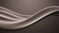 Smooth flowing wave of light brown satin fabric with soft highlights and shadows Royalty Free Stock Photo