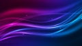 Smooth flowing waves of neon pink and electric blue light with subtle sparkles on a dark background Royalty Free Stock Photo