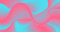 Vibrant pink and turquoise fluid waves creating a smooth abstract gradient background with soft light reflections Royalty Free Stock Photo