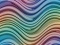 Smooth flowing waves of vibrant rainbow gradient colors creating a dynamic abstract background with a sense of layered depth and Royalty Free Stock Photo