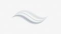 Abstract flowing wavy lines of light grey and white on a clean white background wave Royalty Free Stock Photo