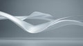 Abstract flowing white ribbon design on seamless gradient background Royalty Free Stock Photo