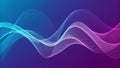 Wavy lines, dynamic gradients show abstract sound technology visuals. Royalty Free Stock Photo