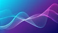 Wavy lines, dynamic gradients show abstract sound technology visuals. Royalty Free Stock Photo