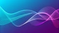 Wavy lines, dynamic gradients show abstract sound technology visuals. Royalty Free Stock Photo
