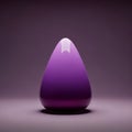 Smooth Glossy Purple Egg Shape Object With Subtle Reflection On A Purple Background image Royalty Free Stock Photo