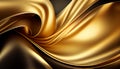 Smooth golden tellow silk Royalty Free Stock Photo
