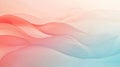 A smooth gradient background blending from light blue to pastel coral, with dynamic abstract waves Royalty Free Stock Photo