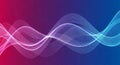Smooth Gradient Background with Intersecting Waves of White Light in Pink and Blue Tones Royalty Free Stock Photo