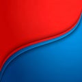 Smooth gradient blend of red and blue color waves design Royalty Free Stock Photo