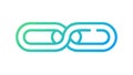 Smooth Gradient Chain Link Icon for Connectivity, vector design Generative AI Royalty Free Stock Photo