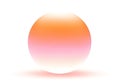 Smooth Gradient Orb with Soft Shadow on White Background Royalty Free Stock Photo