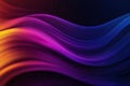 Smooth Gradient Wave Background with Dark Purple Blue and Orange Grainy Texture Royalty Free Stock Photo