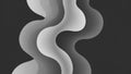 Smooth gradient waves of light and dark gray on a dark gray background Royalty Free Stock Photo