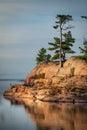 Smooth Granite Rocks and Islands of Georgian Bay Ontario Royalty Free Stock Photo