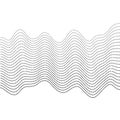 Smooth grey waves. Abstract vector dotted lines. Blend effect. Black and white