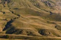 Smooth hills landscape. Travelling around mountain country