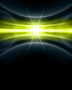 Smooth illuminated explosion stripes green black gradient curved poster background template vector