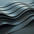 Smooth, interconnected, metallic-looking waves form an abstract three-dimensional Royalty Free Stock Photo