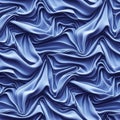 Smooth, intricate folds of a blue fabric create a dynamic, flowing pattern Royalty Free Stock Photo