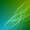 Smooth light blue green waves lines abstract background. Royalty Free Stock Photo