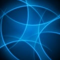 Smooth light blue waves lines vector abstract background.