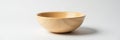 Smooth, light colored wooden bowl, seamless white backdrop, empty, smooth bowl, photography prop Royalty Free Stock Photo
