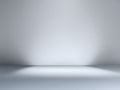 Smooth light gray background with soft falloff, center space wide open for clear messaging Royalty Free Stock Photo