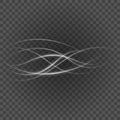 Smooth light gray lines on transparency background illustration.